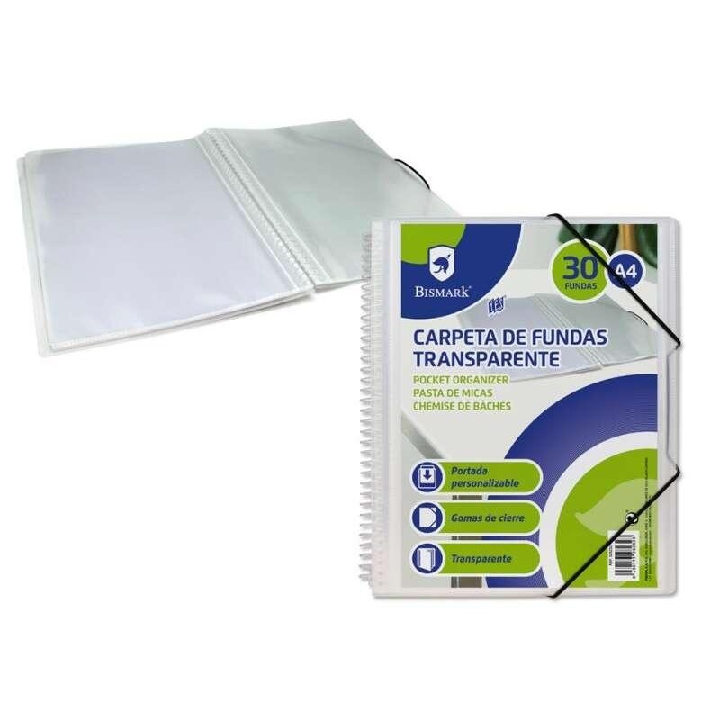 Cartella Spirale Bismark 30 Copertine Trasparenti - Polipropilene - C