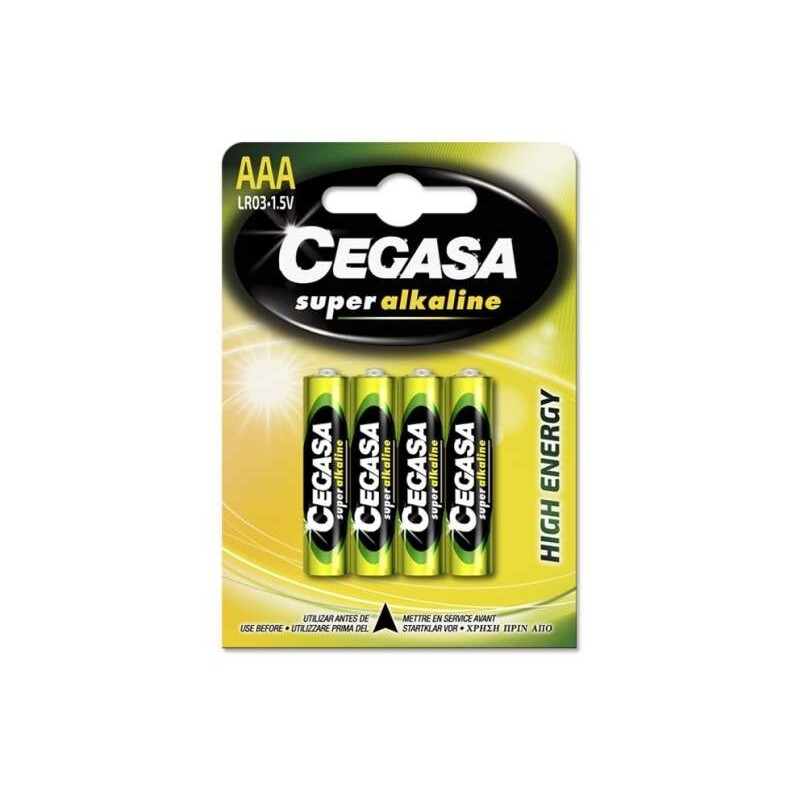 Cegasa Super Alcaline Blister da 4 Batterie High-Tech LR03 - Affidabi