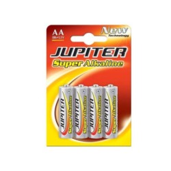 Jupiter Confezione da 4 Batterie Alcaline LR6 - Alta Tecnologia - Aff