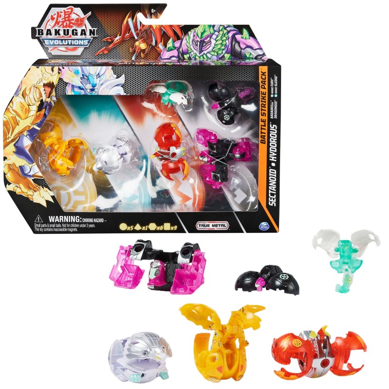 Bakugan Evolutions, Battle Strike Pack con Sectanoid e Hydorous, incl