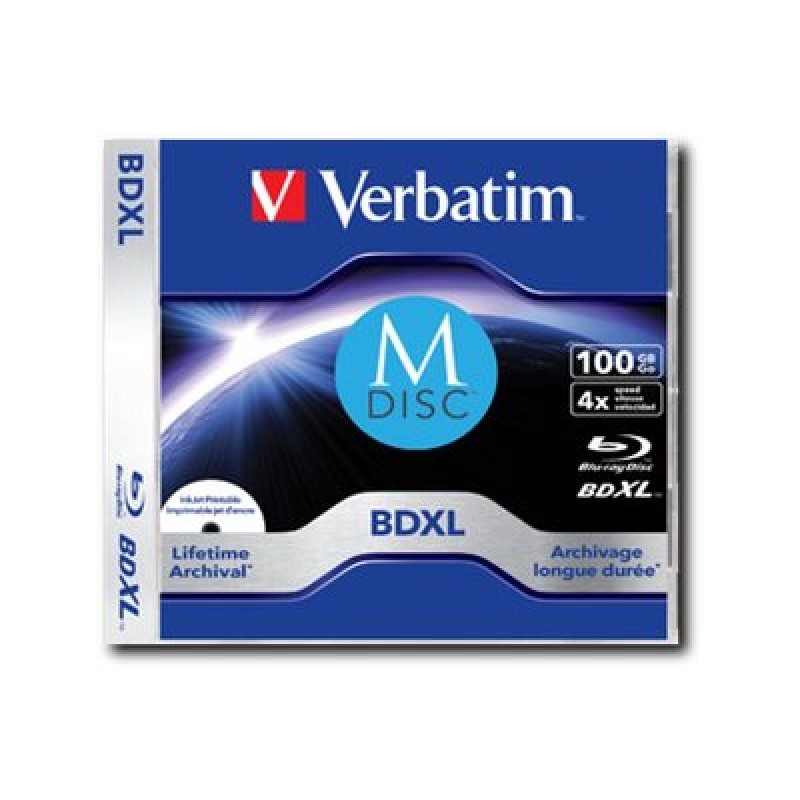 Verbatim M-DISC BD-R XL 100GB/1-4x Jewelcase (1 disco) - supporto di 