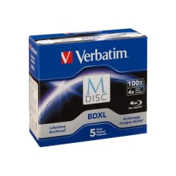 Verbatim M-DISC BD-R XL 100GB/1-4x Jewelcase (5 dischi) - Supporti di