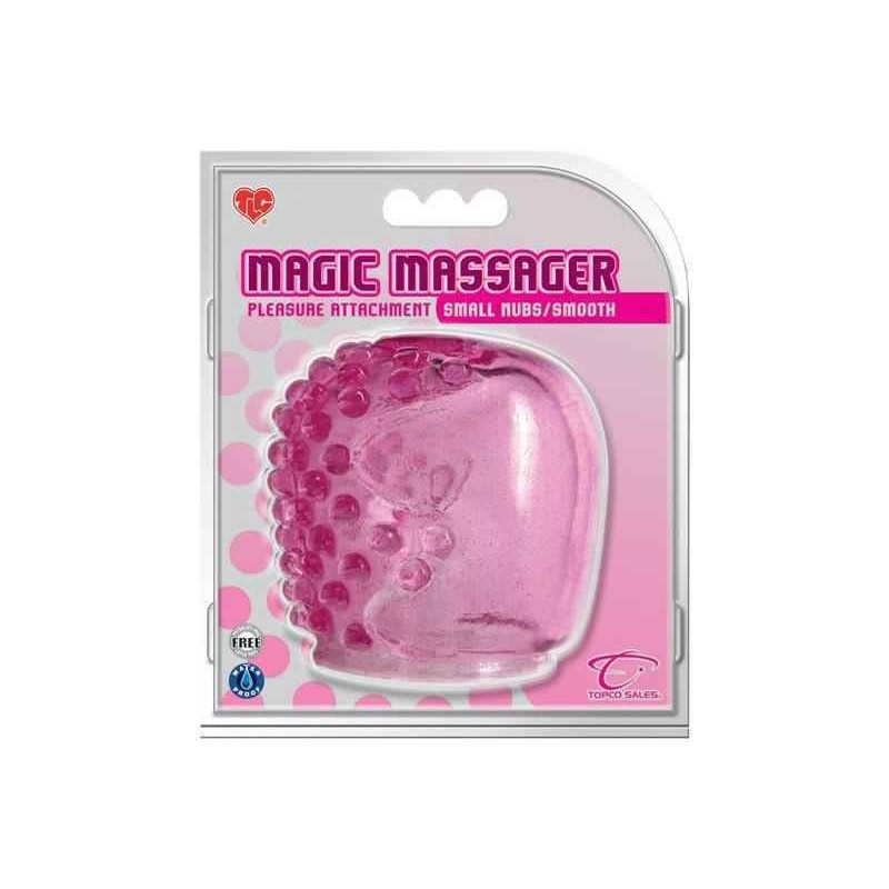 MAGIC MASSAGER PLEASURE ATTACHMENTS, SMALL NUBS/SMOOTH, PINK