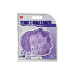 MAGIC MASSAGER PLEASURE ATTACHMENTS, SWIRL/LIP, LILA