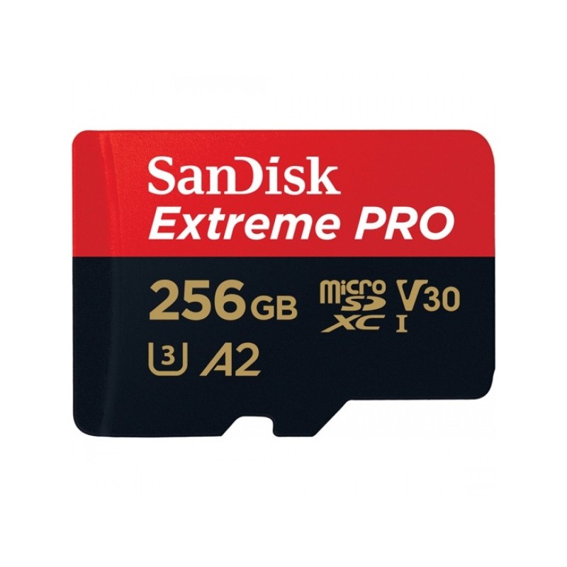 Sandisk Extreme Pro R170/W90 MicroSDXC da 256 GB Kit, UHS-I U3, A2, C