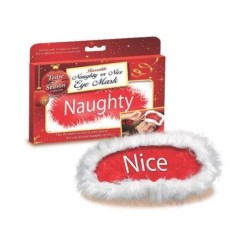 TEASE THE SEASON NAUGHTY OR NICE EYE MASK, AUGENMASKE, ROT/WEI