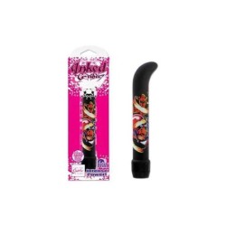 INKED G-VIBES MASSAGER, MIT TATOO, SCHWARZ, 16CM X 3CM