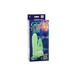 GLOW-IN-THE-DARK EMPEROR 8ZOLL COCK, VIBRO, MIT SAUGFUSS, 20CM