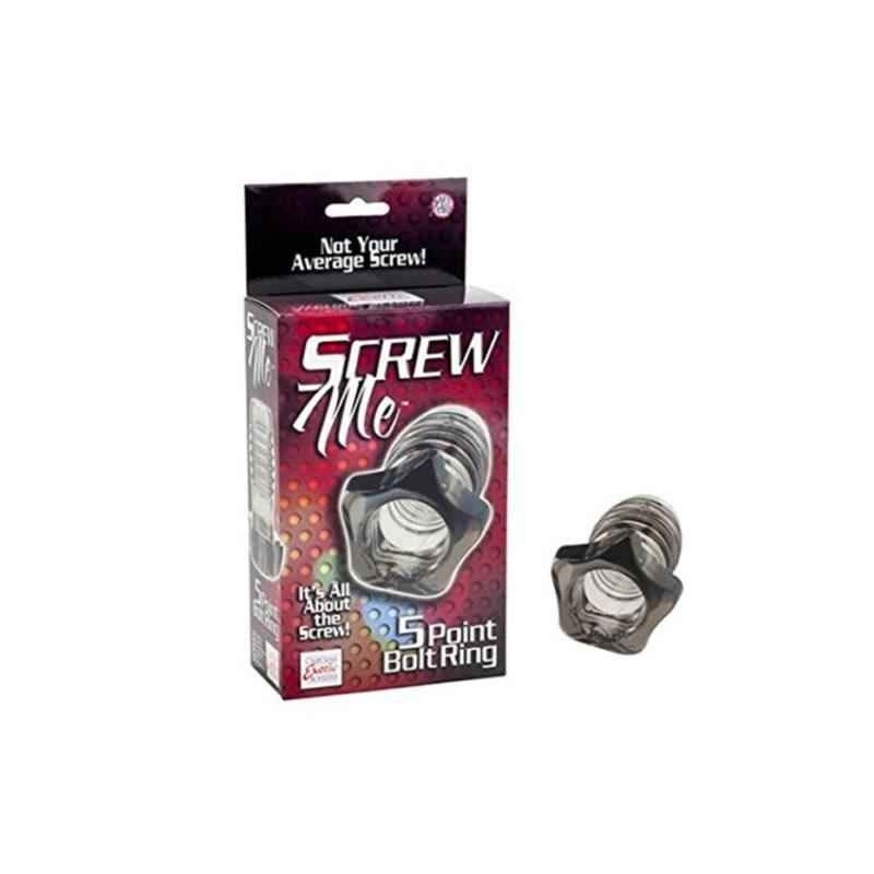 SCREW ME 5 POINT BOLT RING, ENHANCER RING, SMOKE, 5CM X 7CM