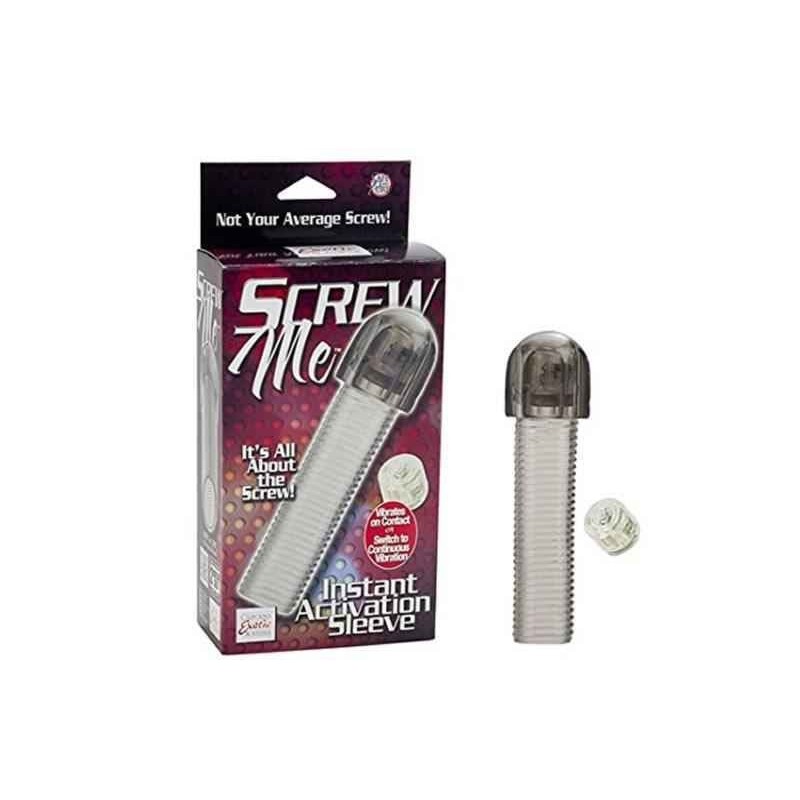 SCREW ME INSTANT ACTIVATION SLEEVE, VIBRO, SMOKE, 17, 3CM X4, 5CM