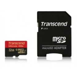 Transcend Scheda Micro SDHC 32GB UHS1 600x con Adattatore. TS32GUSDHC