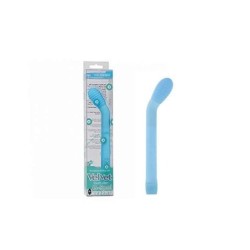 VELVET TOUCH G-SPOT VIBE, WASSERFEST, RIBBED, BLAU, 15, 8CM