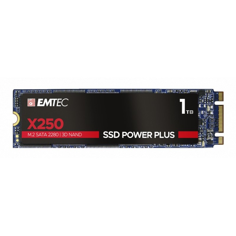 Emtec SSD interno X250 1TB M.2 SATA III 3D NAND 520MB/sec ECSSD1TX250