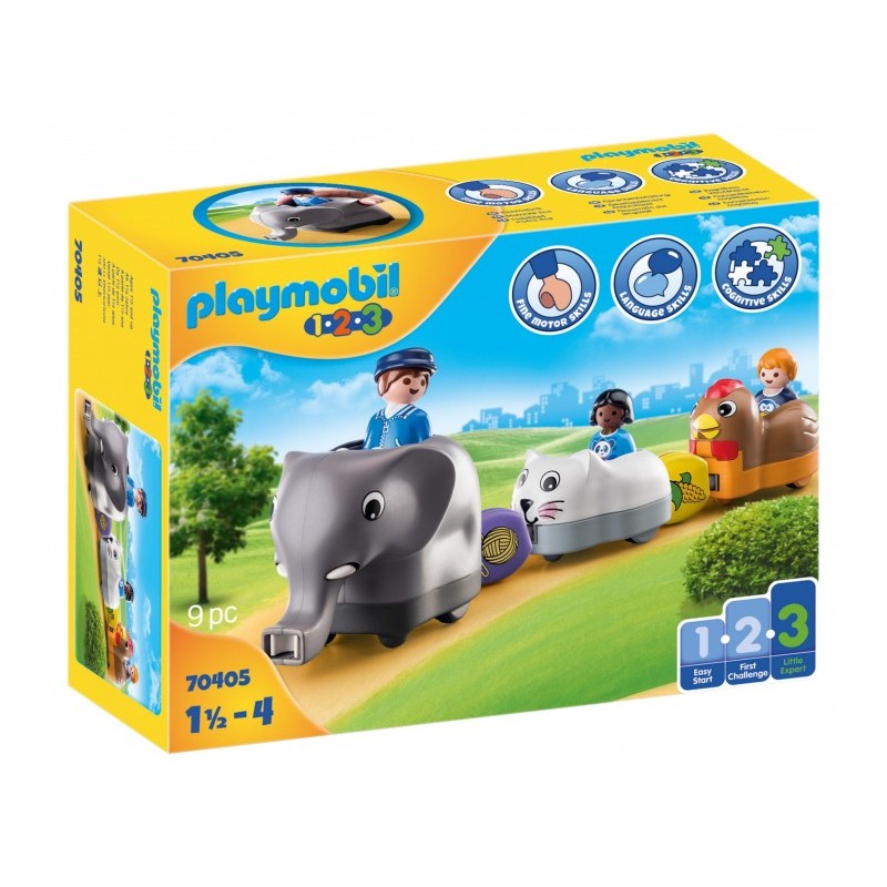 Playmobil 123 - Il mio treno degli animali a spinta 70405