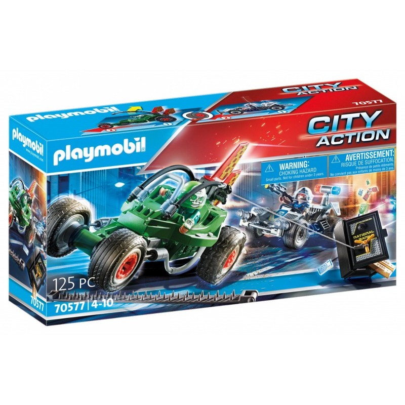 Playmobil City Action - Inseguimento del ladro nel caveau del kart de