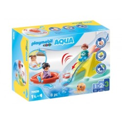 Playmobil 1.2.3 - Isola balneabile con acquascivolo (70635)