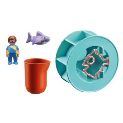 Playmobil 1.2.3 - Ruota che gira con cucciolo di squalo (70636)