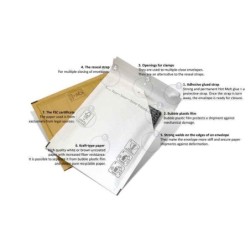 Buste postali a cuscino d'aria MARRONE Gr G 250x350mm 100 pz