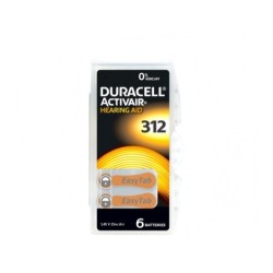 Batteria Duracell zinco-aria 312 145 V in blister confezione da 6