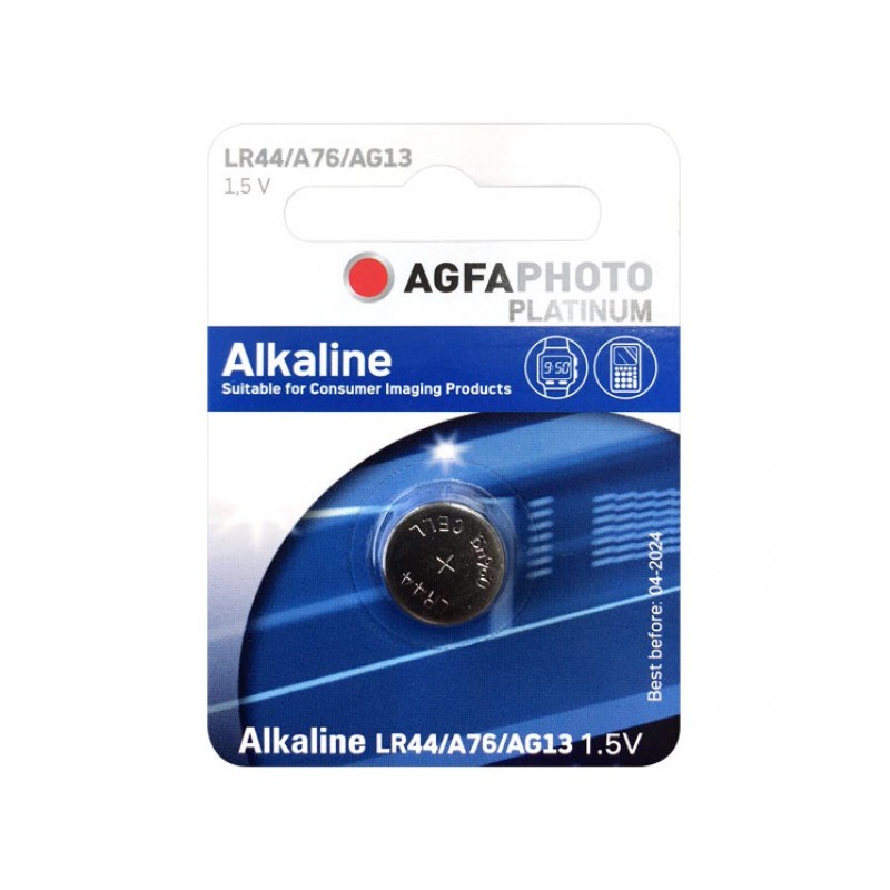 AGFAPHOTO Batteria alcalina LR44/AG13 15 V Blister confezione da 1