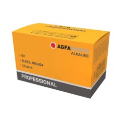 AgfaPhoto 9 V Block-Batterie Alkali-Mangan Professional 10er 110-8584