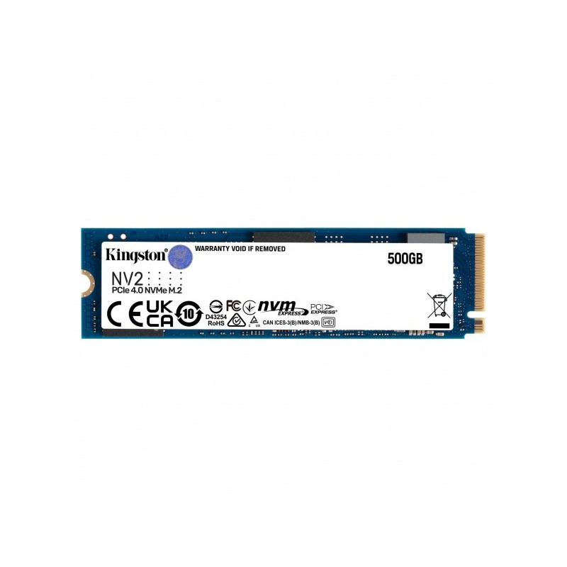 Kingston 500GB SSD NV2 M.2 2280 PCIe 4.0 NVMe SNV2S/500G