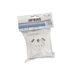 Presa Arcas Schuko 2x USB blister da 1