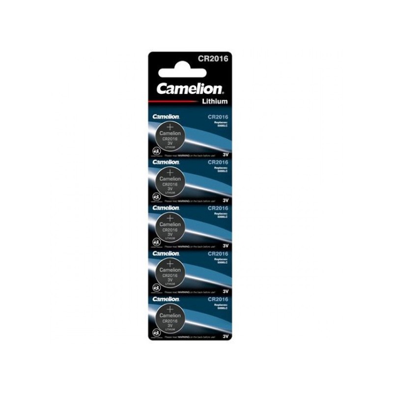 Batteria Camelion CR2016 Litio 3V 5 pezzi