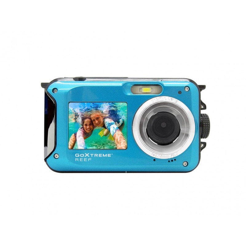 Fotocamera subacquea Easypix GoXtreme REEF con doppio display (blu)