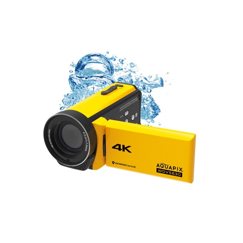 Easypix Aquapix WDV5630 Wasserfester Camcorder (Gelb)