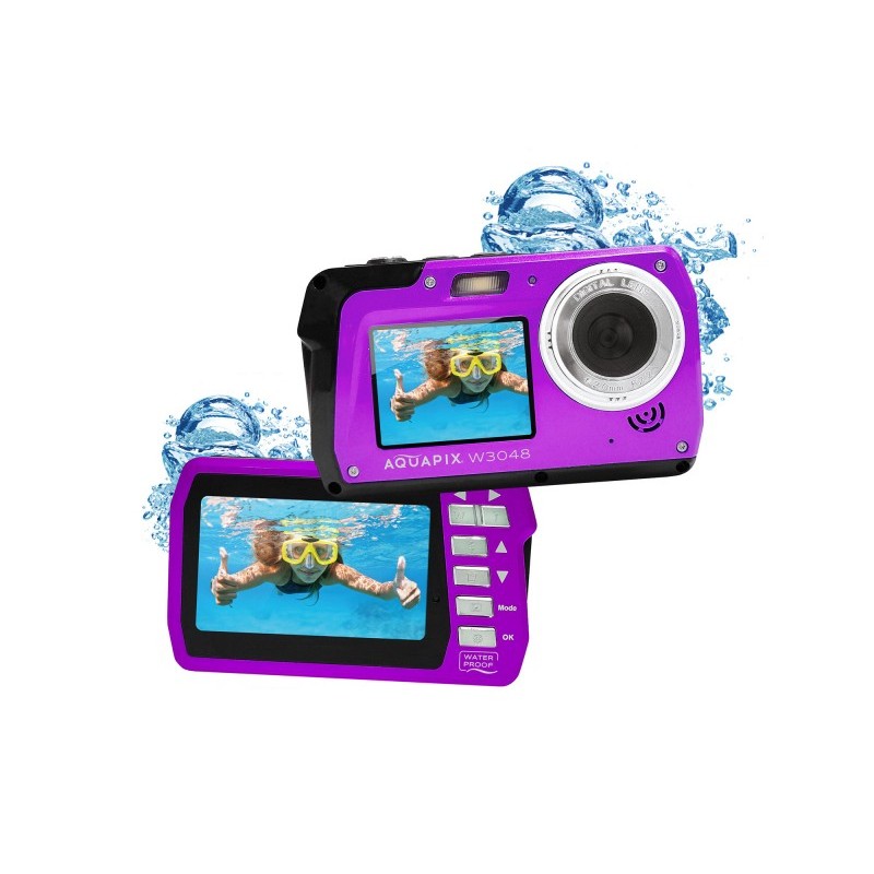 Easypix AQUAPIX W3048 EDGE Unterwasserkamera (Violet)