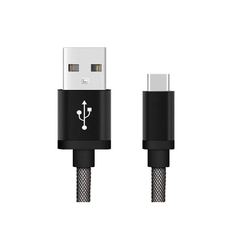 Cavo Reekin USB-C 1 metro rete da pesca nera