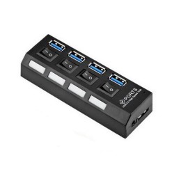 USB 30 HUB 4 porte con interruttore on/off e LED