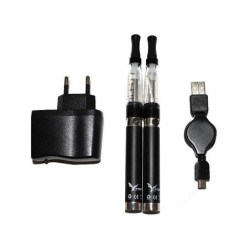 TTZIG Set di 2 sigarette elettroniche Proset 650mAh con borsa nero