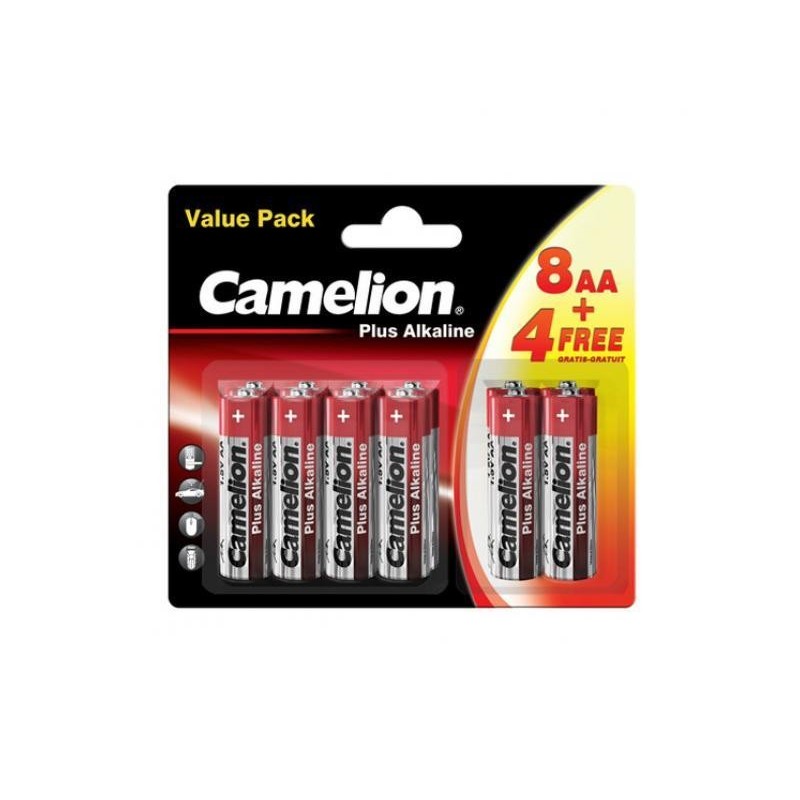 Batteria Camelion Plus Alkaline LR6 Mignon AA 8 pezzi 4 gratis