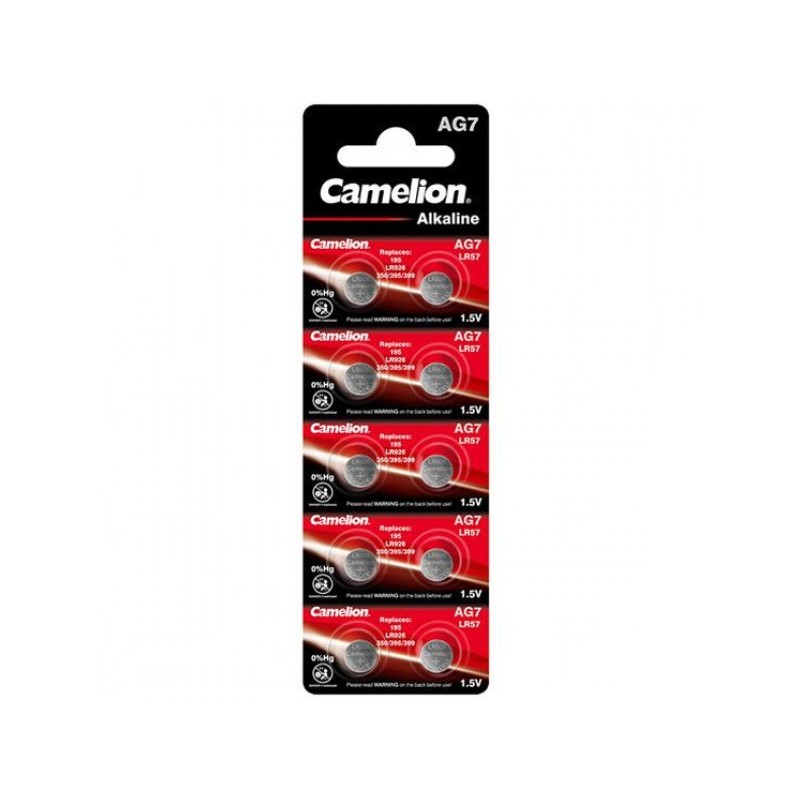 Batteria Camelion Alkaline AG7 0% Mercurio/Hg (10 pz.)