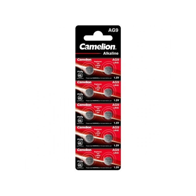 Batteria Camelion Alkaline AG9 0 Mercurio/Hg 10 pz