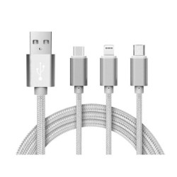 Cavo Reekin 3in1 MicroUSB Lightning