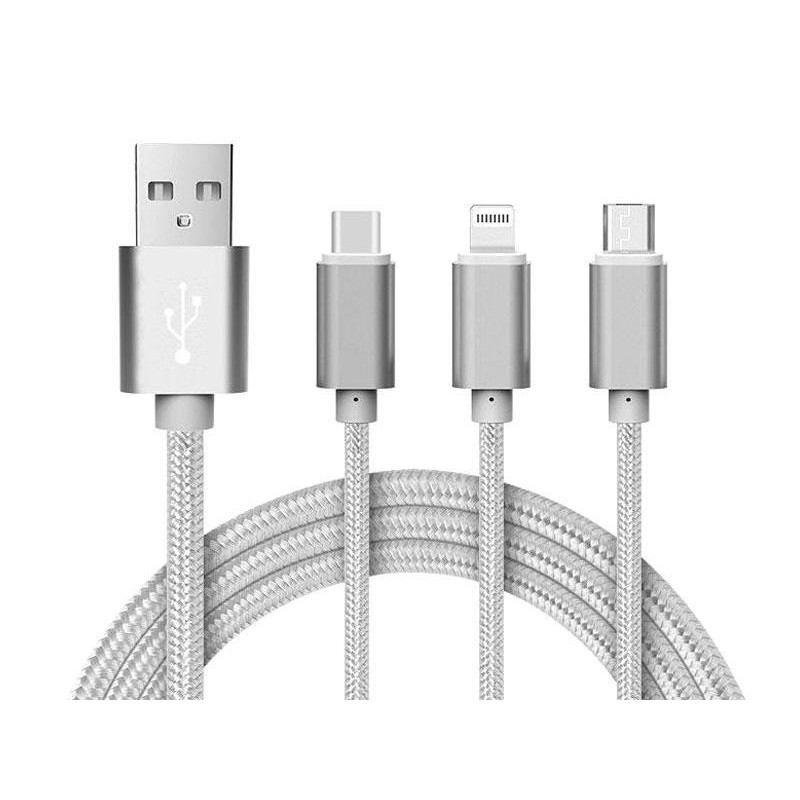 Cavo Reekin 3in1 MicroUSB Lightning