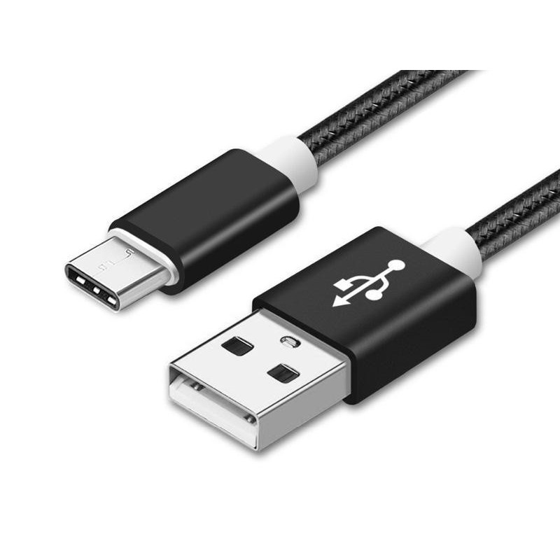 Cavo Reekin USB-C 1 metro nylon nero