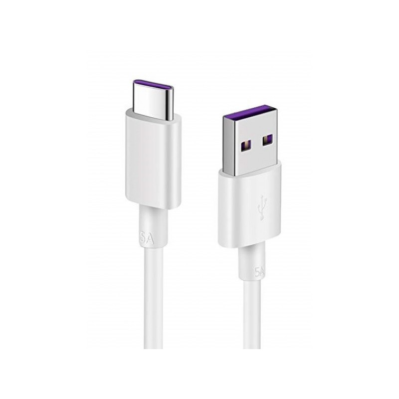 Cavo di ricarica rapida Reekin 5A USB-C 1 metro bianco