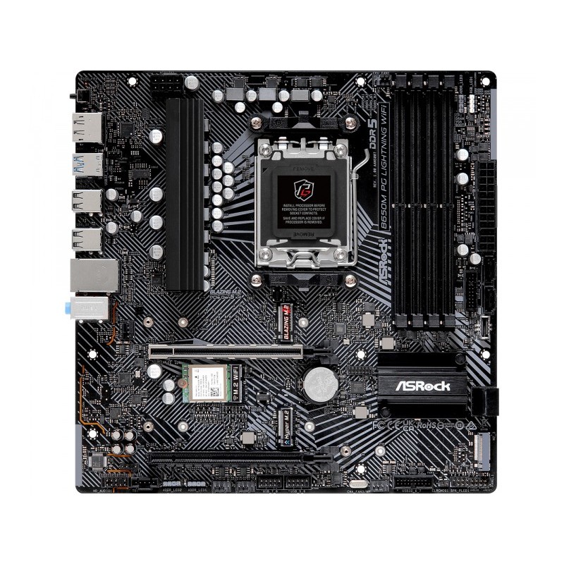 ASRock B650M PG Lightning WiFi AM5 AMD Mainboard 90-MXBMW0-A0UAYZ