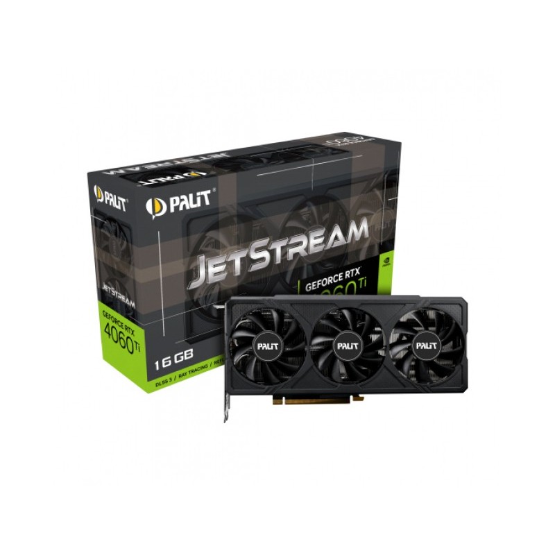 Palit RTX4060 Ti JetStream 16GB DDR6 HDMI 3 DP 2535MHz Clock