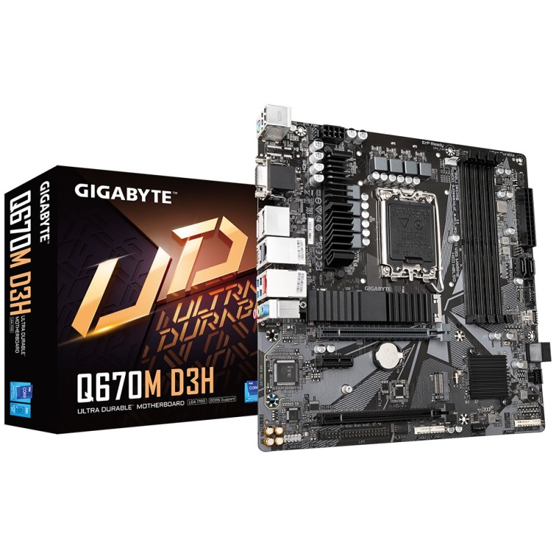 Gigabyte Q670M D3H Micro-ATX LGA1700 sokkel Intel Q670