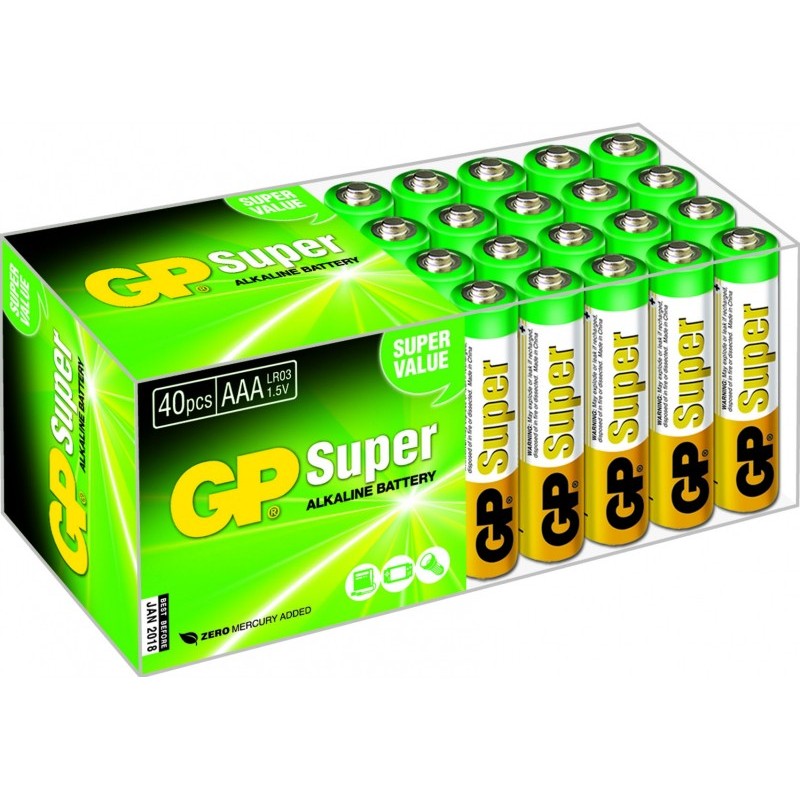 Batterie GP SUPER LR03 Micro AAA 40 pz 03024AB40