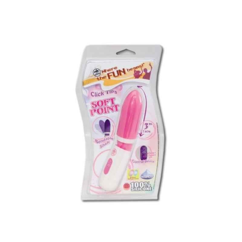 SOFT POINT VIBE, WATERFEST, BIEGBAR, SILIKON, PINK, 7, 6CM