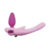 SUN. D. ELGRANDE STRAPLESS DBLE. DILDO, VIBRO, SILIKON, PINK, 19CM