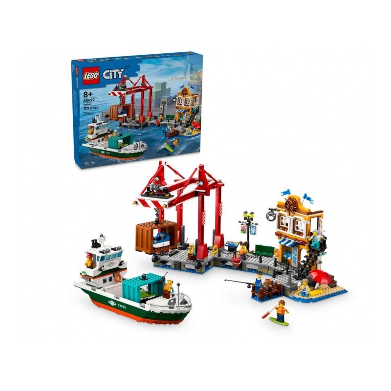 Porto di Lego City con nave mercantile 60422