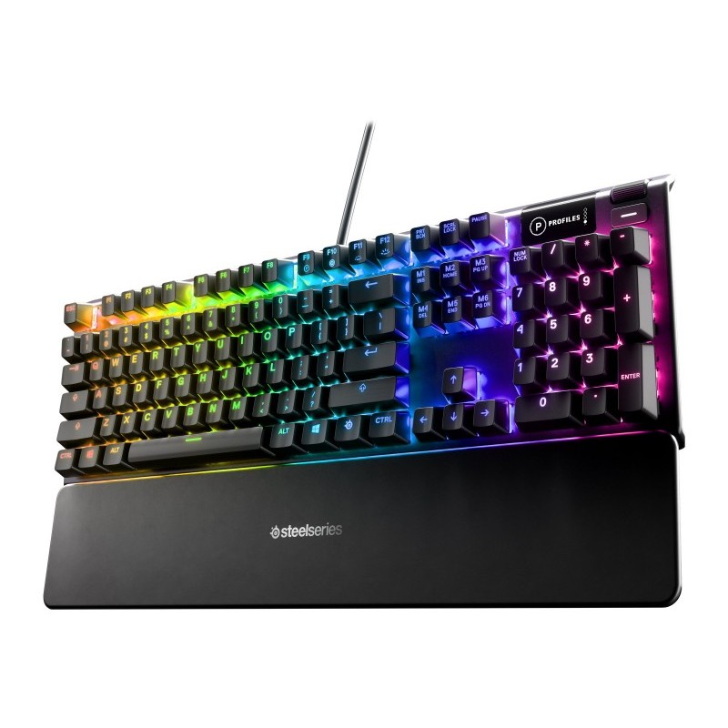 Tastiera da gioco SteelSeries Apex 5, blu ibrido, nero RGB 64535