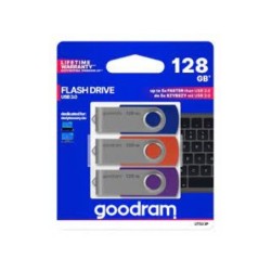 GOODRAM UTS3 USB 3.0 128 GB confezione da 3 mix - UTS3-1280MXR11-3P